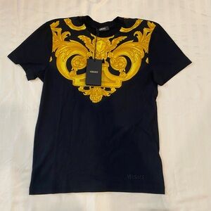 Versace T Shirt Black Medusa Print Cotton Crewneck Men’s Tee Size XS NWT 170/84A